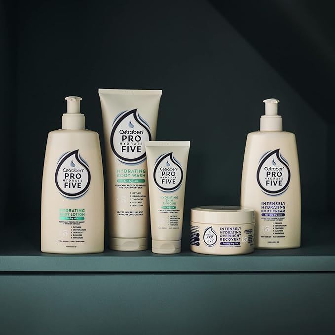 Pro Hydrate Five Body Moisturising Overnight Recovery 150 ml with Ceramides and Vitamin B5, Perfect for Dry Skin, Vegan Friendly, Cruelty Free