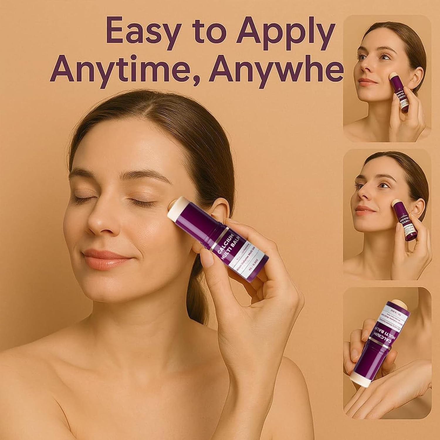 Calcium Multi Balm, Calcium Volume Multi Balm,Collagen Moisturing Stick, Intensive Repair & Moisturizing Cream, Hydrating,Suitable for Eyes, Neck, Face (2 PCS)