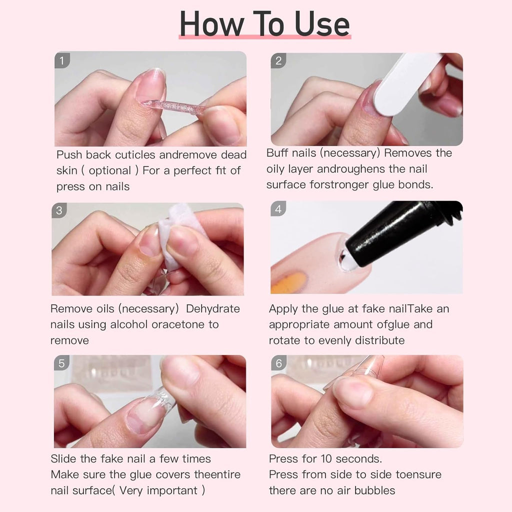 Curvlife Upgraded Super Strong 10g Semi Solid Nail Glue, 2pcs Best Soft Gel Nail Glue for Press on Nails - No UV Light Needed, Long Lasting