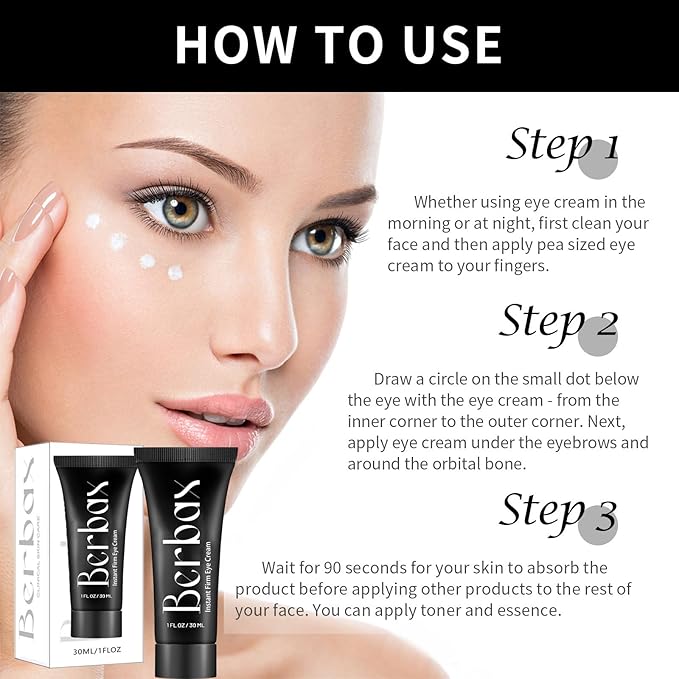 Berbax™ Eye Cream - Instant Tightening Eyelid Firming Cream for Anti-Aging Fine Lines & Under Eye Tightening