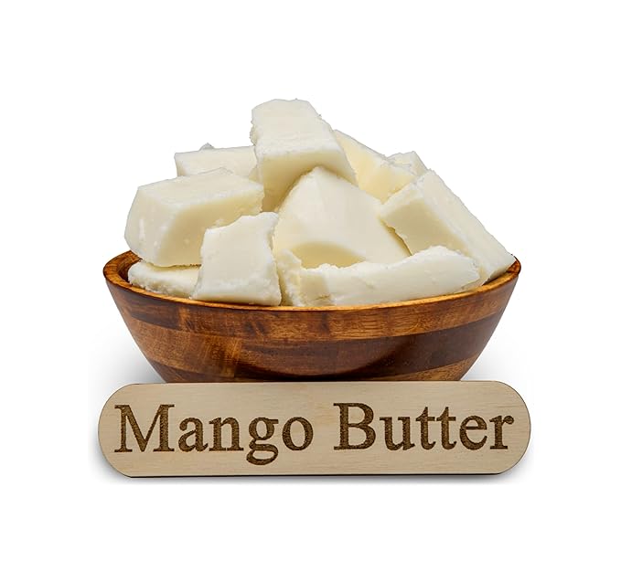 Raw Mango Butter 8 oz. Bar - 100% Pure Natural Unrefined - Great for Skin and Hair Growth. DIY Soap Making, Body Butter, Lotions and Creams.