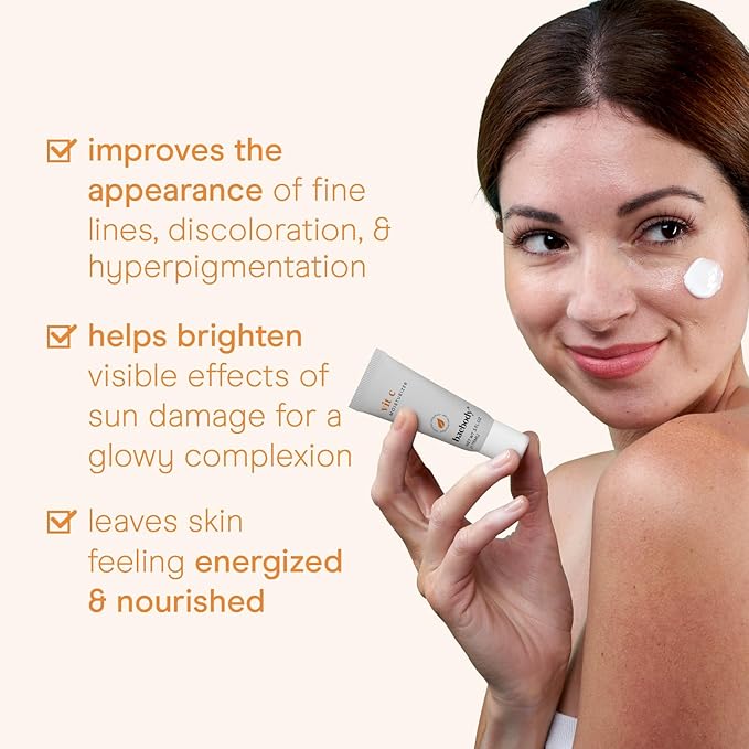 Baebody Made in USA Vitamin C Face Moisturizer - Travel Size Brightening Vitamin C Cream Moisturizer with Jojoba Oil - Anti Aging and Hydrating (0.5 fl oz/15 ml)