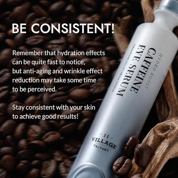 Hydro Boost Caffeine Eye Serum (0.33 fl.oz./10ml) With 10% Caffeine Solution Niacinamide & Hexapeptide-8 Depuff Elasticity Dark Circle Treatment