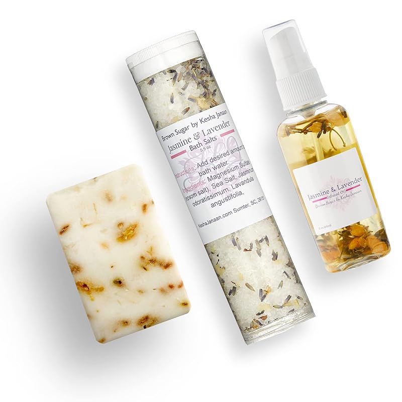 Natural Skin Care Gift Sets (Jasmine & Lavender w/Oil)