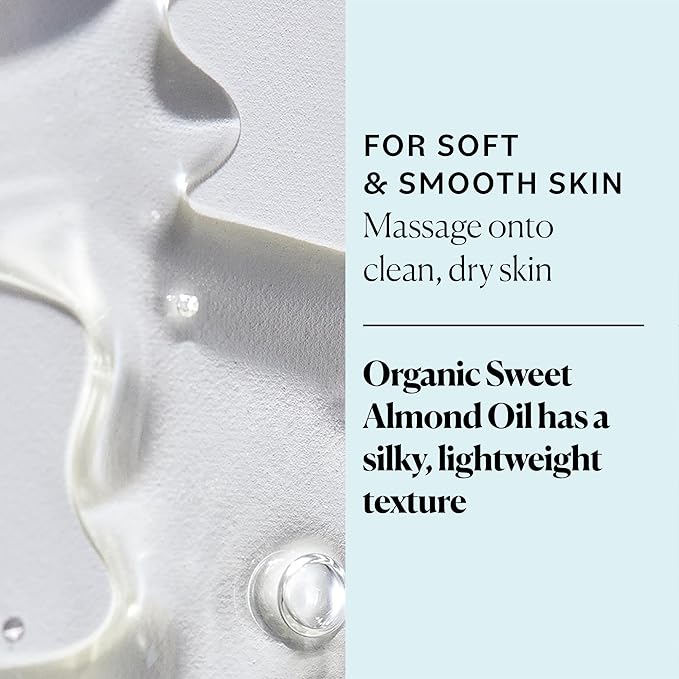 Sky Organics - Organic Sweet Almond Oil, 16 fl oz - Soft & Soothe Oil - Skin Moisturizer - Silky, Lightweight Texture - 100% Pure - Non-Greasy - Natural, Vegan, & Cruelty Free - Beauty & Self Care