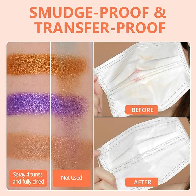 Dewy Makeup Setting Spray Kit-7 Fl oz Hydrating Illuminating Finishing Spray Lightweight Face Mist All Day Long Make up Fixer +2PCS Sponge Puff, Hydrate Skin for a Bright Look