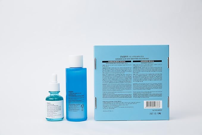 Skin-Smoothing Solution Duo - Multi-Peptide Toner 5.07fl oz & Niacinamide (Vitamin B3) Serum 1.01fl oz I Korean Skincare I Special Gifts for Women