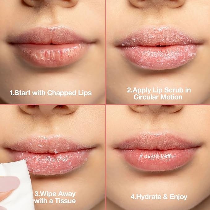 Palladio Lip Scrub Exfoliator Moisturizing Scented Lips Scrubber For Exfoliating & Smoothing Lips, Infused With Watermelon Extract Coconut & Vitamin E, Vegan & Cruelty-free