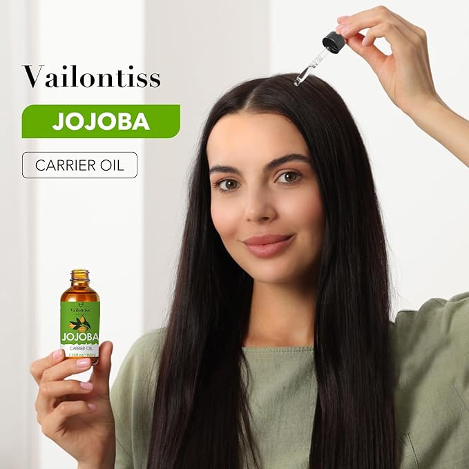 Jojoba Oil Organic – Natural Body Oil and Massage Oil, Body Spray for All Skin, Hair, and Nails, Cold Pressed & Hexane Free(Jojoba Oil, 3.4 Fl Oz)