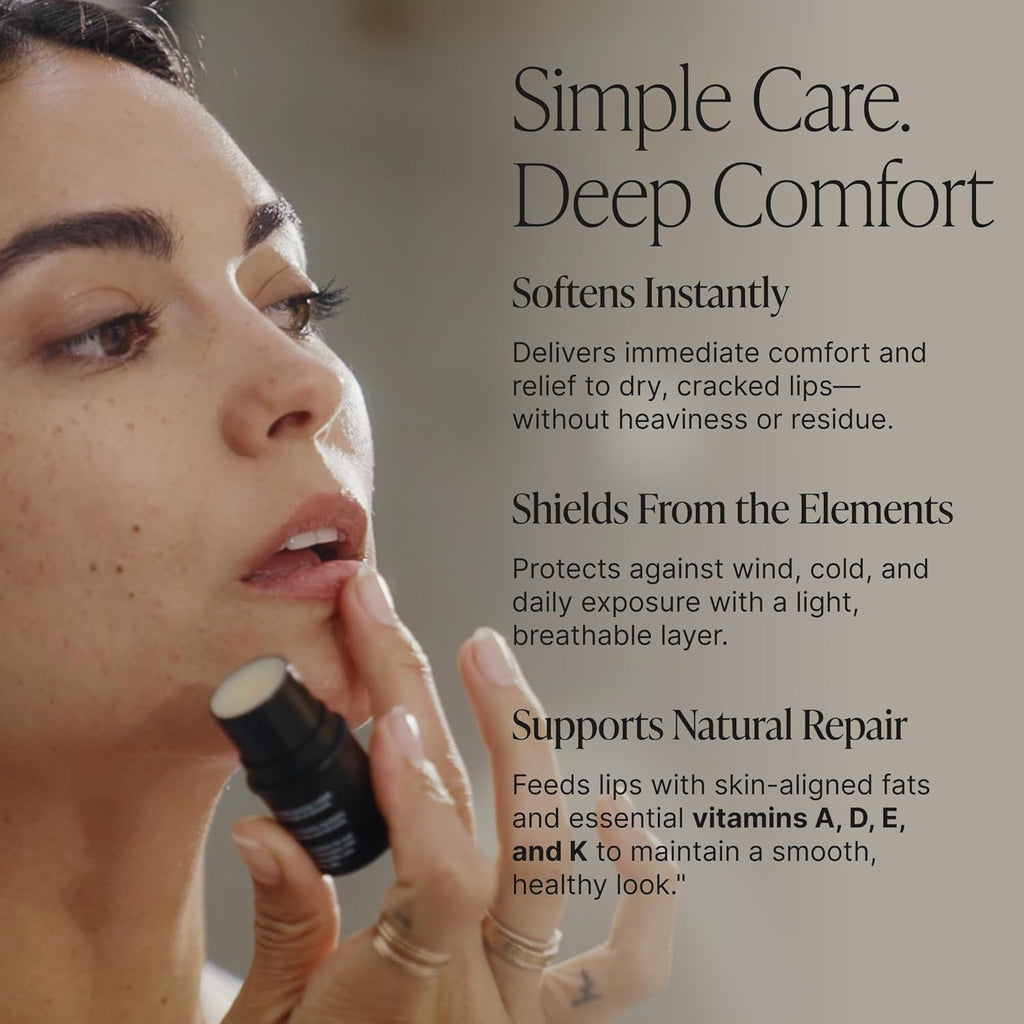 Peppermint Grass-Fed Tallow Lip Balm, Lip Sleeping Mask, Overnight Moisturizer, Natural & Clean Moisturizing Lip Balm w/Vitamins A, D, E, & K, Nourishes & Smooths Texture, Dry & Chapped Lips