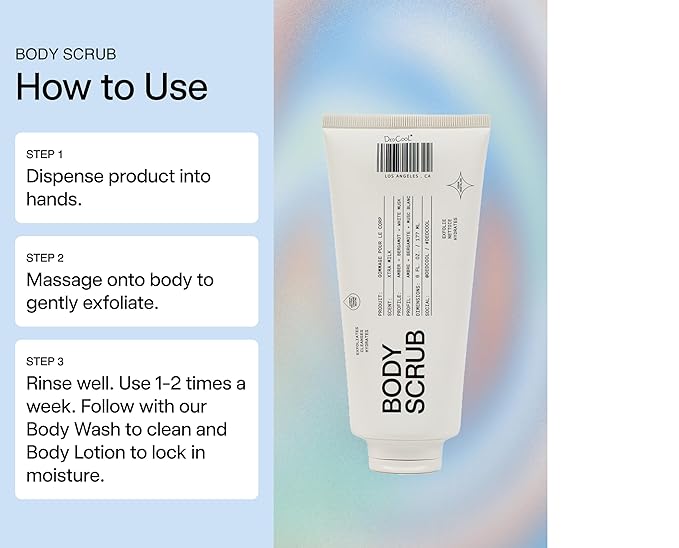 Dedcool Body Scrub Xtra Milk – Gentle Exfoliating Formula with Rice Powder, Kakadu Plum & Coconut Oil, Regular/Full Size