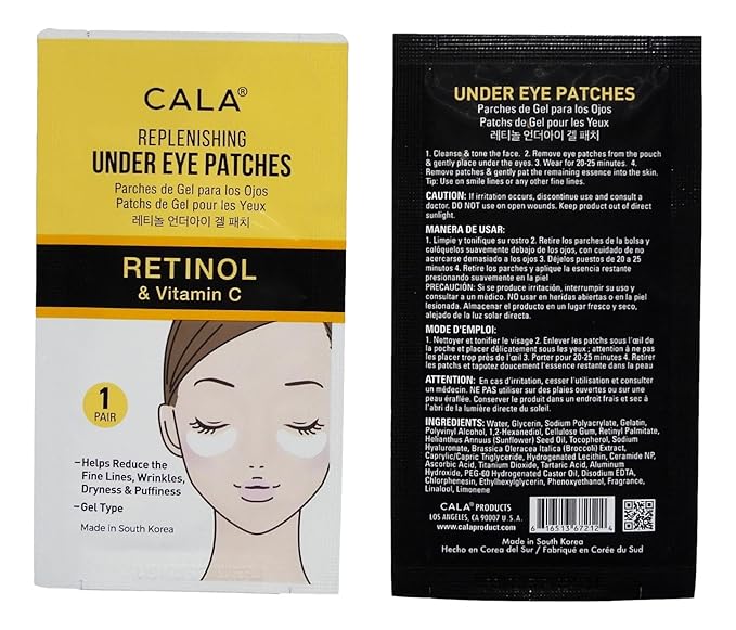 UNDER EYE PATCHES: RETINOL & VITAMIN C (5/PK)