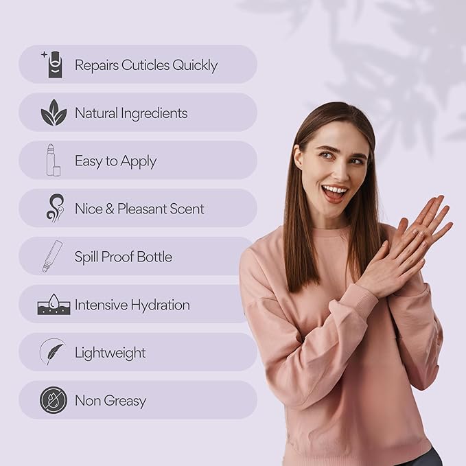 C CARE Sweet Almond Roll-On Cuticle Oil | Natural Revitalizing Hydrating Nail Oil For Repaired Cuticles Overnight | Remedy For Damaged Skin And Thin Nails | Paraben Cruelty Free Formula | 10ml