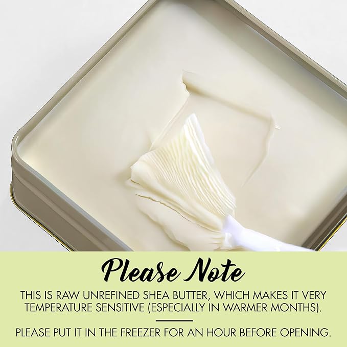 Eu'Genia Extra Strength Shea Butter Gift Set – Tins with Bag Gift Note & Tissue Paper – Intensive Moisturizing & Nourishing Shea Butter (2 Pack, Unscented & Grapefruit)