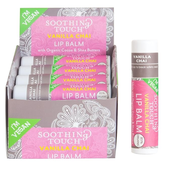 Soothing Touch Lip Balm - Vegan Vanilla Chai - Case of 12-0.25 oz
