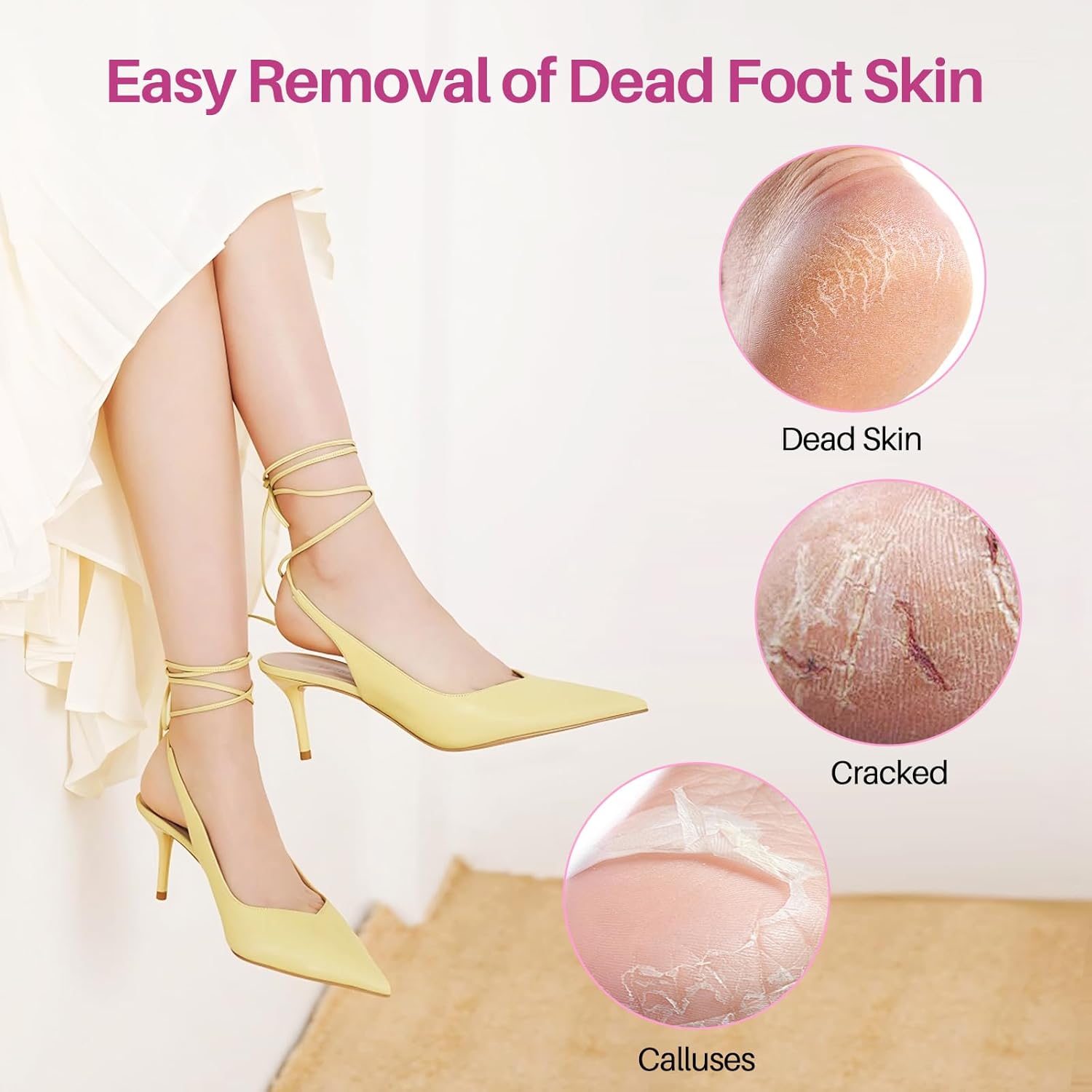 Replaceable Sandpaper for Electric Foot File: 60 Pcs/1 Box Feet Grinder for Skin and Callus Remover - 80/180 Grit Fine Sandpaper Refill Discs for Home Spa Salon