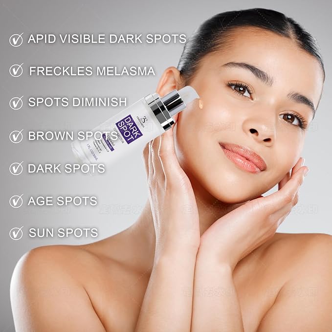 [Upgraded] Dark Spot Remover for Face, Dark Spot Correcting Glow Serum with Niacinamide Retinol and Vitamin C, Rapid Skin Brown Spot Remover, Sun Spot Age Spot Corrector for Daily Skincare 1FL,OZ/30ML