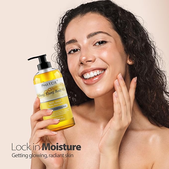 Vanilla Body Oil & Ylang Ylang Body Oil 260ML, Premium Body Oil for Moisturizing Skin