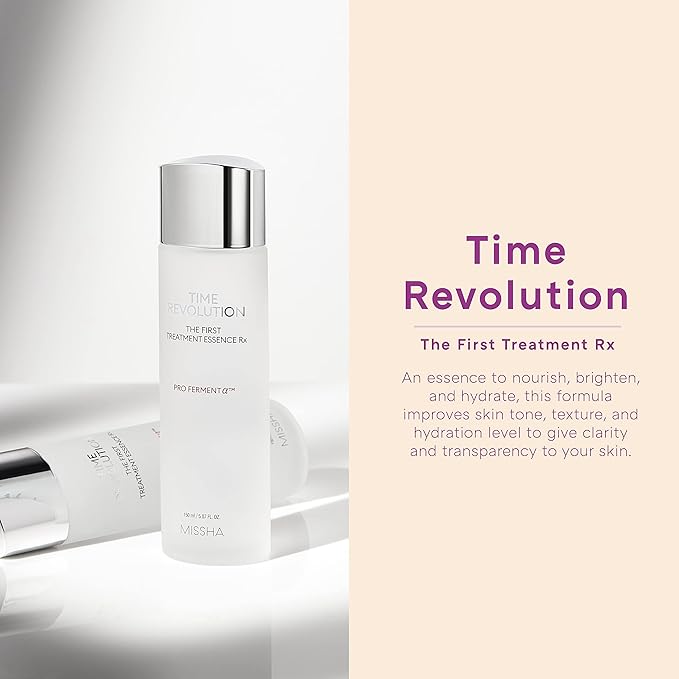 MISSHA Time Revolution The First Essence RX (4th Gen) 5.07 Fl oz/150ml, Korean Face Essence, Hydrating Facial Toner, Skin Smoothing & pH Balancing Toner for All Skin Types, Mother's Day Gifts