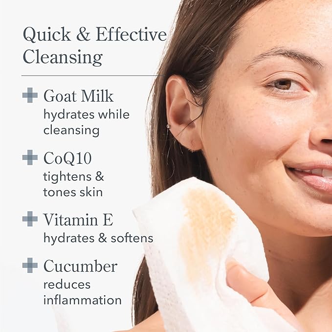 Beekman 1802 Pure Goat Milk 4-Piece Bodycare Gift Set - Includes Body Bar Soap (9 oz), Mini Whipped Body Cream, Facial Cleansing Wipes (30 ct) & Milk Stick Natural Deodorant (2.5 oz)