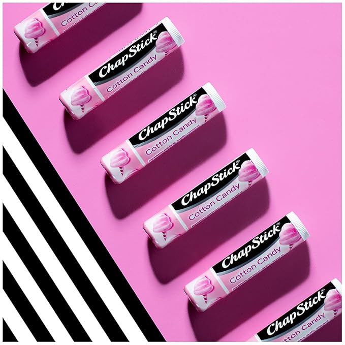 ChapStick Lip Balm, Cotton Candy – Fun & Yummy Moisturizing Lip Care for Dry, Cracked Lips, 0.15 Oz Ea