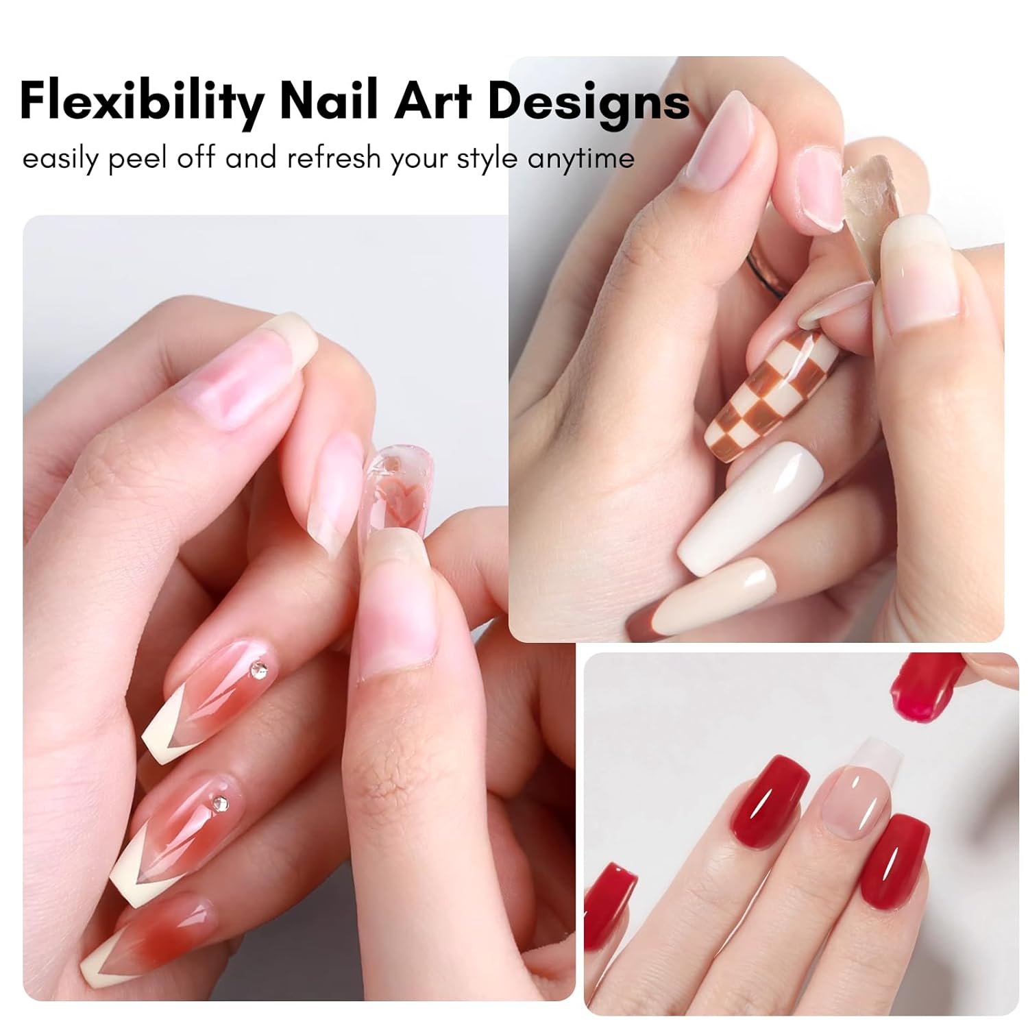 Makartt Peel Off Gel Base Coat: 15ML UV Peelable Base for Gel Nail Polish, Press-On, Nail Tips – Easy Removal, No Soak-Off, UV LED Lamp Required, for Beginners Thin Nails