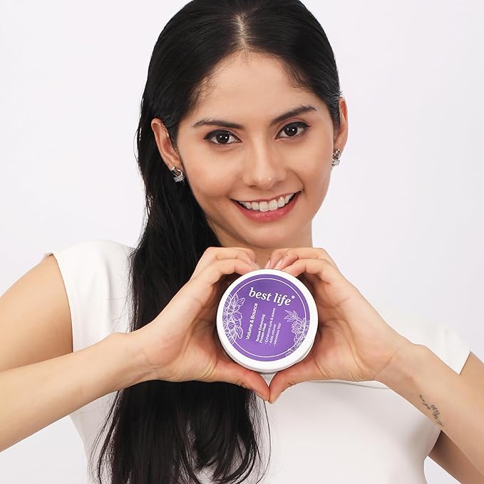 Best Life Volume & Bounce Hair Mask —Deep Nourishment Hair Mask with Plant- Protein, Shea Butter Enhances Natural Waves and Curls | For All Hair Types | 200 g (Pack of 1) white