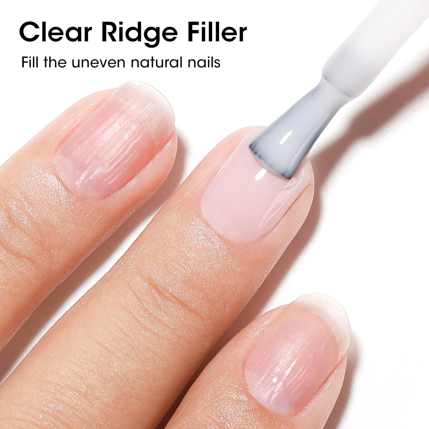 Gellen 4-In-1 Illuminating Nail Concealer Base Coat Polish Milky White, Nail Strengthener Ridge Filler For Nails, Sheer Nail Polish Smooth Strengthen Natural Nails, Quick Air Dry, Hema Free, Non-toxic