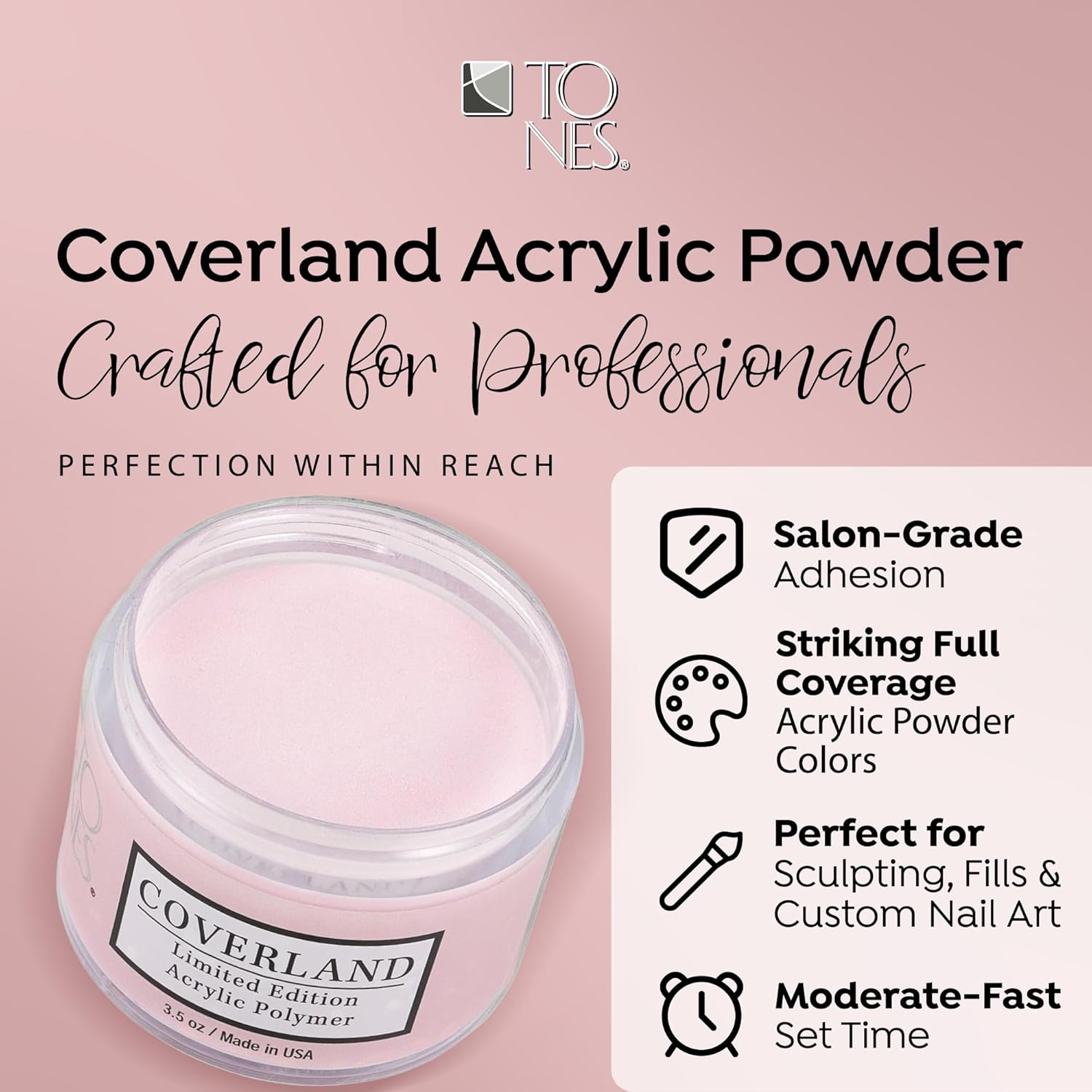 Coverland Acrylic Powder 3.5oz "Blush Pink" - Limited Edition