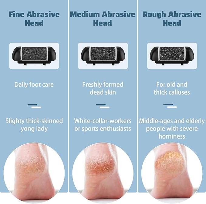 Electric Foot Scrubber Rechargeable Portable Foot Callus Remover Foot File Pedicure Kits Perfect for Dead Hard Cracked Dry Skin