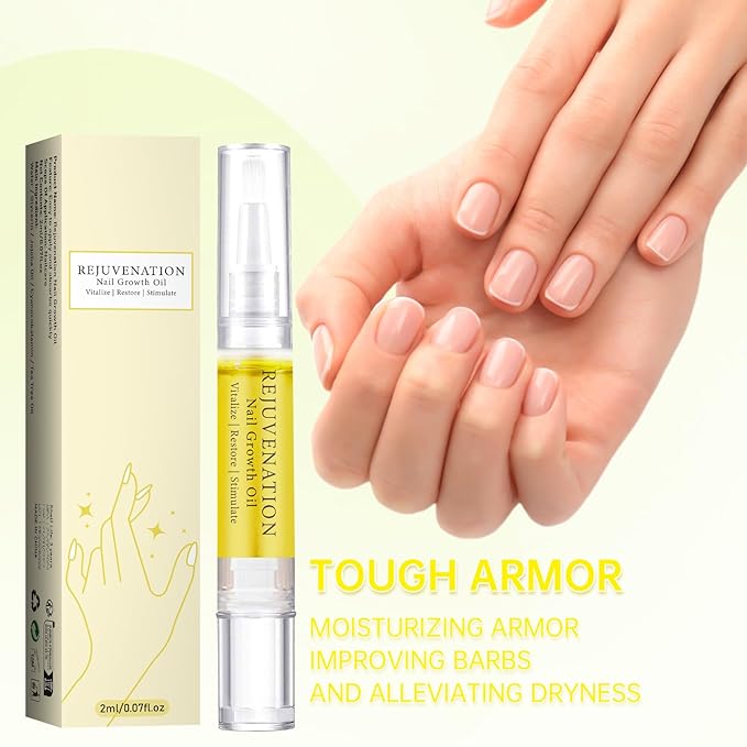Rejuvenation Nail Growth Oil with Nail File ，Instant Nail Strength & Repair ，Nail Growth Oil Rejuvenation for Brittle, Peeling, Breaking, Thin Nails(3PCS Single)