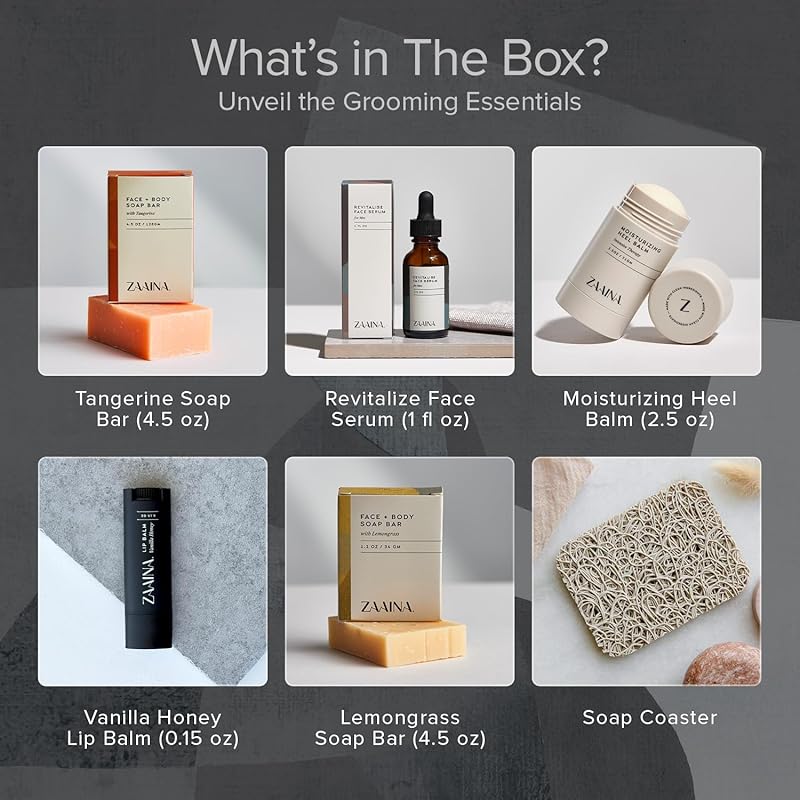 Men's Birthday Care Package with Birthday Card - Luxury Skincare Gift Set for Men - Men's Body Self Care Kit, Spa Basket Relaxing Birthday Gift, Men's Skin Care Routine Kit - by ZAAINA