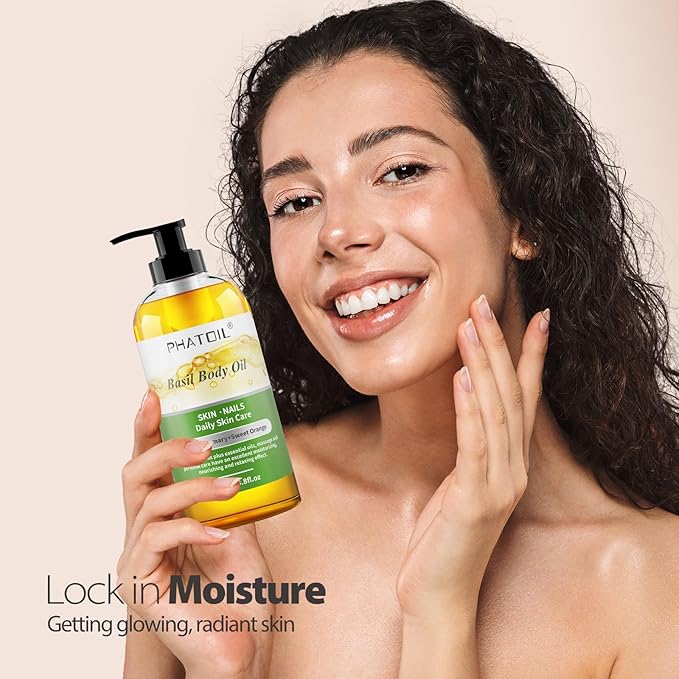 Castor Oil Organic Cold Pressed 118ML and Basil Body Oil 260ML