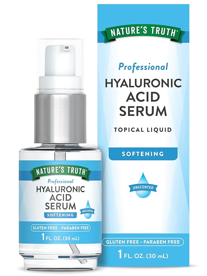 Nature's Truth Hyaluronic Acid Serum for Skin | 1 fl oz | Topical Liquid