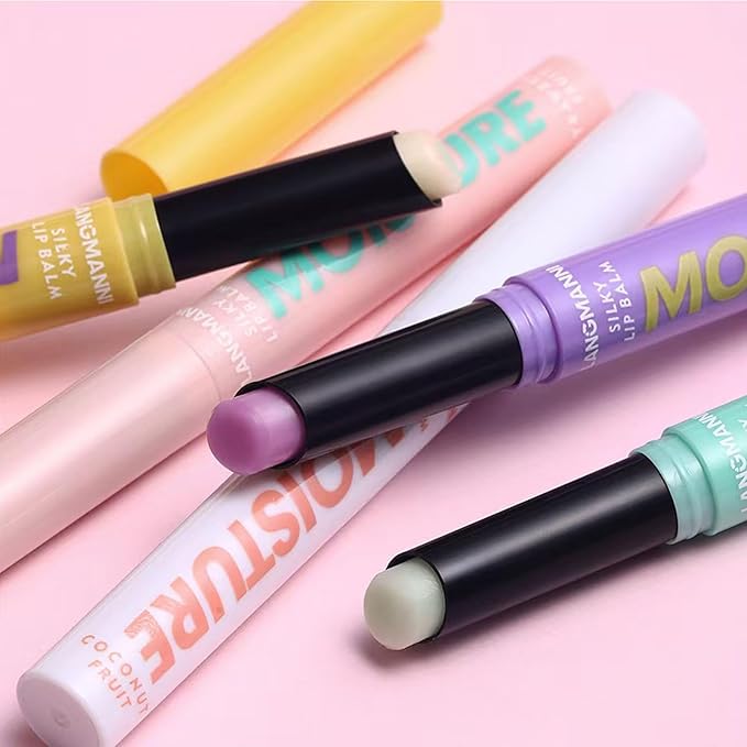 2 in 1 Moisturizing Tinted Lip Balm Lip Gloss Hydrating Glossy Hypoallergenic Natural Women Girls Teens Students Long Lasting Dry Lip Care Aloe # 05