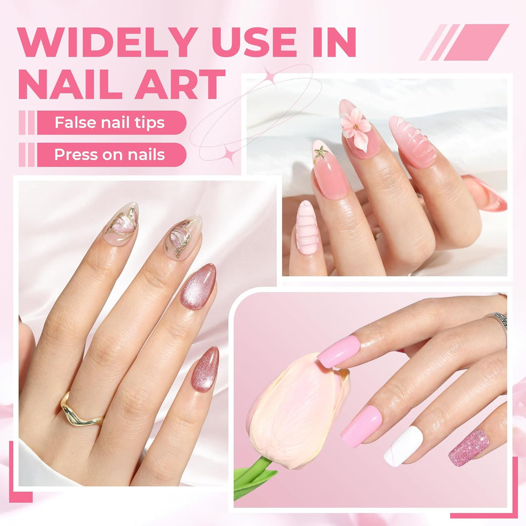 UNA GELLA Quick Drying Solid Nail Glue Gel 10ML with Gel Nail Glue Remover 12ML, for Press On Nails, No Need for Lamp, Long Lasting, Drip Use Remover Pen