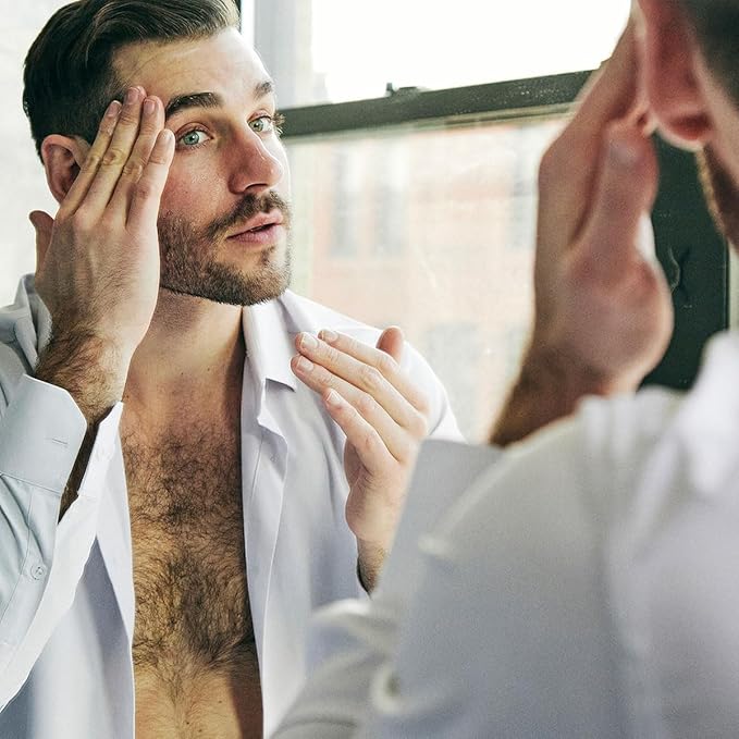 Brickell Men's Anti Aging Vitamin C Serum For Face, Repairing Night Facial Serum for Men, Natural and Organic Hyaluronic Acid Serum For Face to Diminish Wrinkles and Reduce Redness, 1 Ounce, Unscented