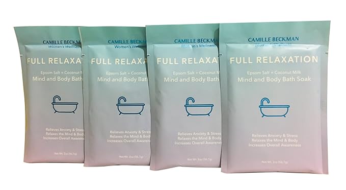 Camille Beckman Mind & Body Bath Soak, Full Relaxation, 2 Oz (Pack of 4)