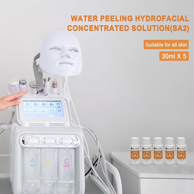 Water Peeling Hydrofacial Skincare Face Moisturizer Cleaning Skin Serum Aqua Peel Concentrated Solution 30ml/1.01oz Per Bottle Dilute to 800ml/27oz Solution Use AS1 SA2 AO3 5 Bottles Per Set(SA2)