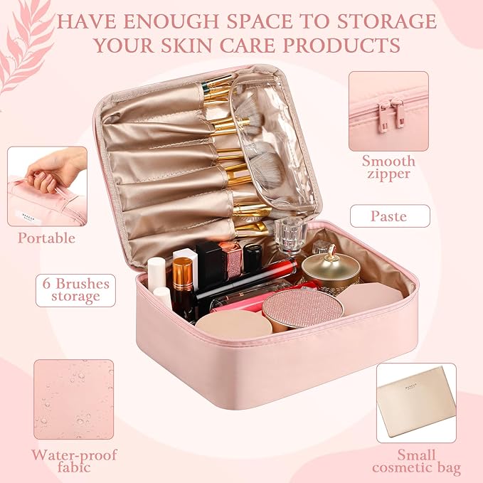 Sawysine 11 Pcs Pink Gift Box for Women Pink Birthday Basket Gifts Travel for Mother's Day Aesthetic Bags Makeup and Skin Care Spa Kit Mom Teacher Girlfriend