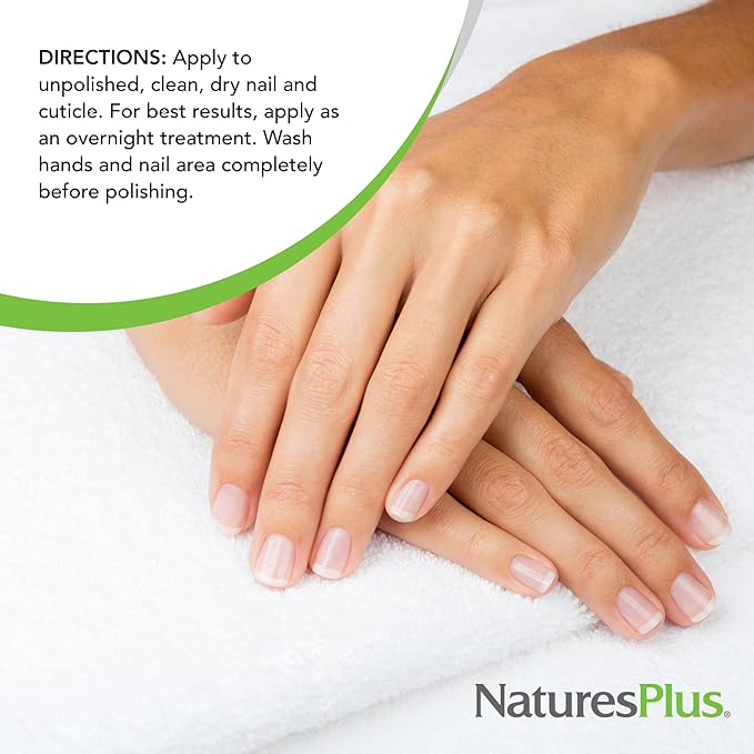 NaturesPlus Ultra Nails Nutrient-Activated Strengthener - .25 fl oz - Naturally Strengthens Nails & Cuticles - Conditions Nails With Aloe, Calendula, Vitamins & Protein - Formaldehyde Free, Vegan