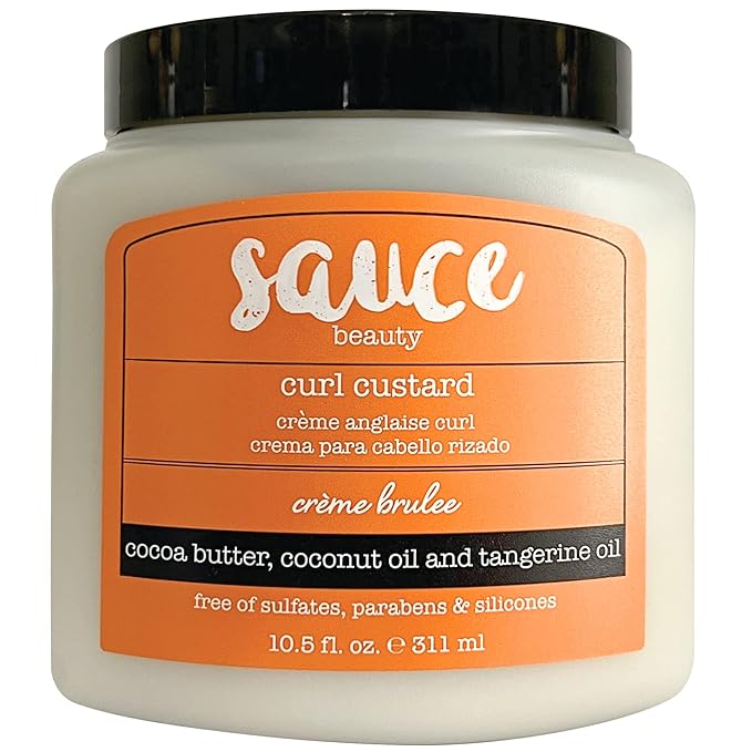 SAUCE BEAUTY Honey Chia Smoothing Curl Mask & Crème Brulee Curling Custard - Curly Hair Mask & Curl-Defining Cream - Hydrating & Taming Products for Naturally Curly Hair