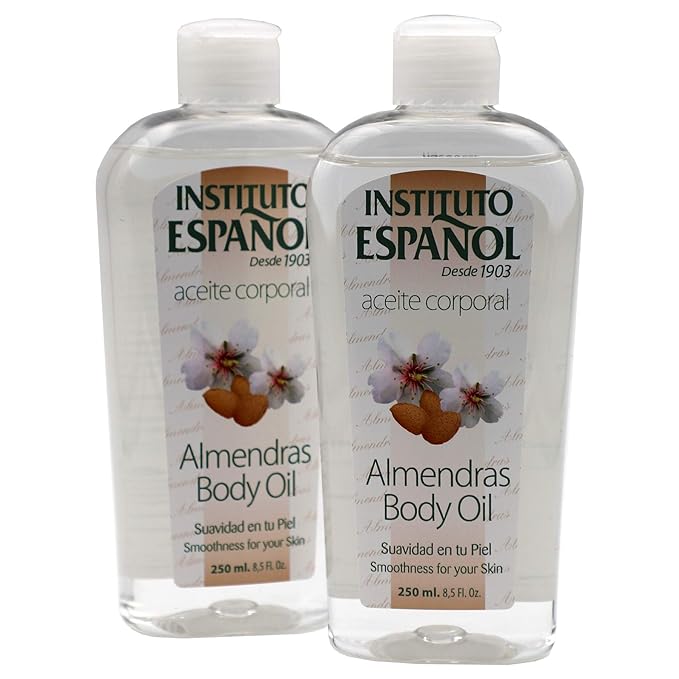 Instituto Español Almond Body Oil, Smoothness for your Skin, 2-Pack Of 8.5 FL Oz each, 2 Bottles