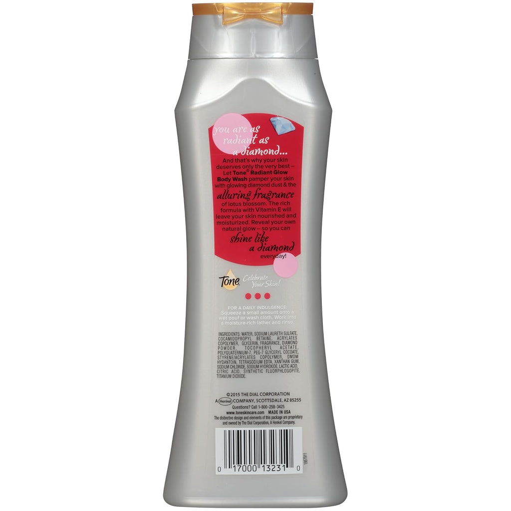 Tone Body Wash, Radiant Glow, 16 fl oz (Pack of 6)