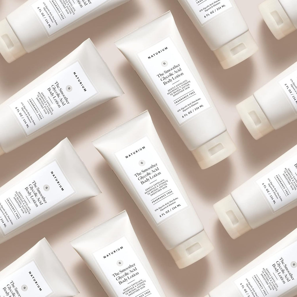 Naturium The Smoother Glycolic Acid Body Lotion, Resurfacing & Exfoliating Treatment, with 10% Glycolic Acid, 8 oz