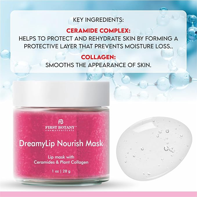 Lip Mask & Lip Balm - 2 in 1 Nourishing & Hydrating leave-on Overnight lip mask (pink)