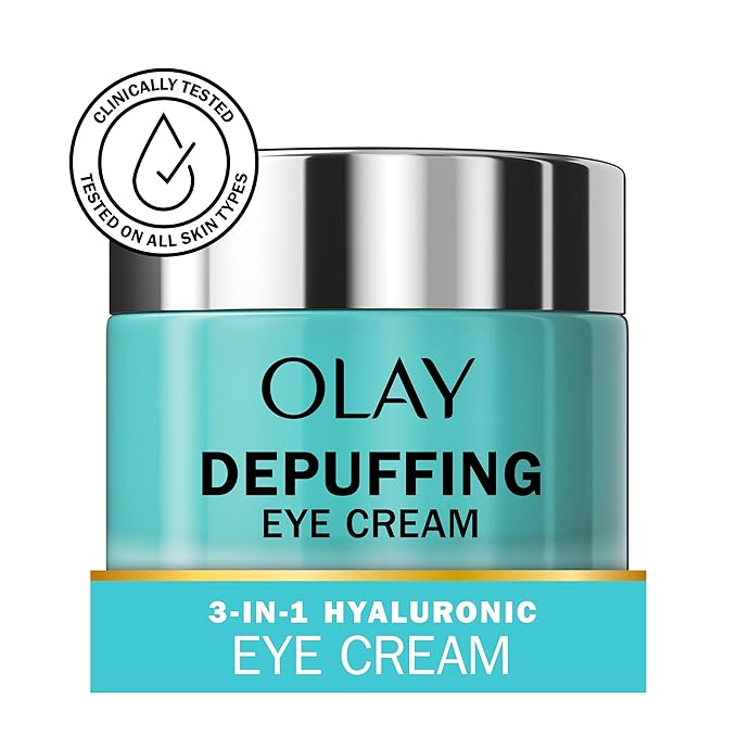 Olay Hyaluronic + Peptide 24 Gel Eye Cream, Fragrance-Free, 0.5oz (15 mL)
