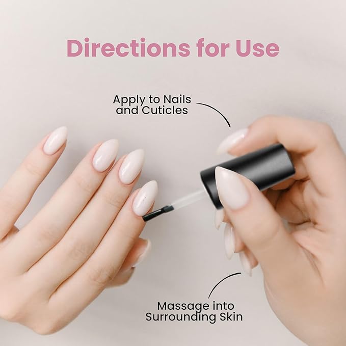 CAKE Almond Kiss Cuticle Oil - Fortified Cuticle & Nail Treatment with Biotin, Keratin, Vitamin E, and Aromatic Almond for Full Salon Spa Experience, .05 fl oz., CAKE Nail Treatment & Color