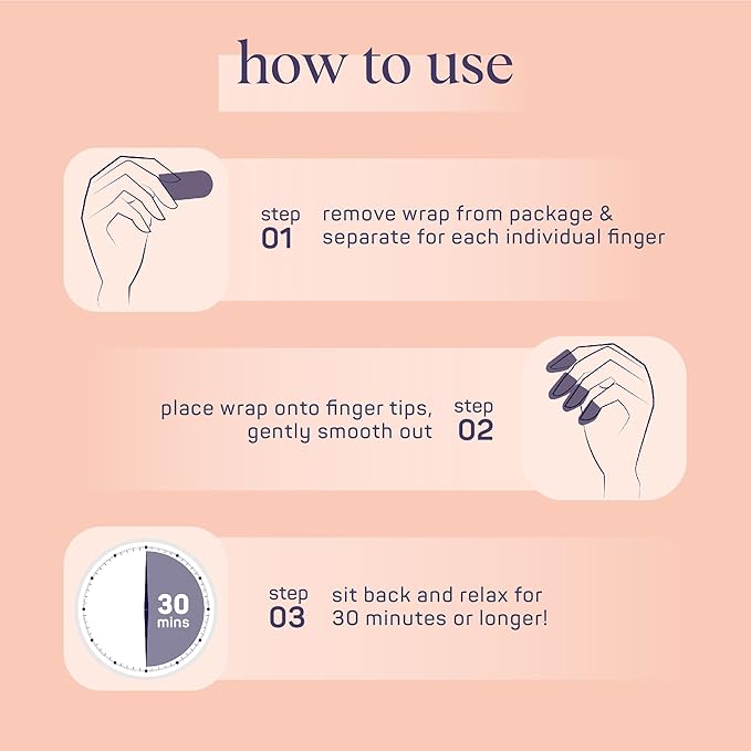 SpaLife Japanese Camellia Oil & Vitamin E Nail Cuticle Wrap 6-Pack (60 Count) - Moisturizing Nail Masks, Dermatologist Recommended, Hydrating Cuticle Repair Mask for Brittle Nails, Nail Spa Treatment