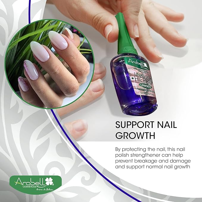 Nail Strengthener Iron Nails Nail Hardener for Damaged & Brittle Nails Clear Nail Polish for Growth & Protection